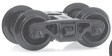 N Scale - MTL 1006-B Roller Bearing Trucks (Brown) w/ Low Profile Wheels (1 Pair) N12365