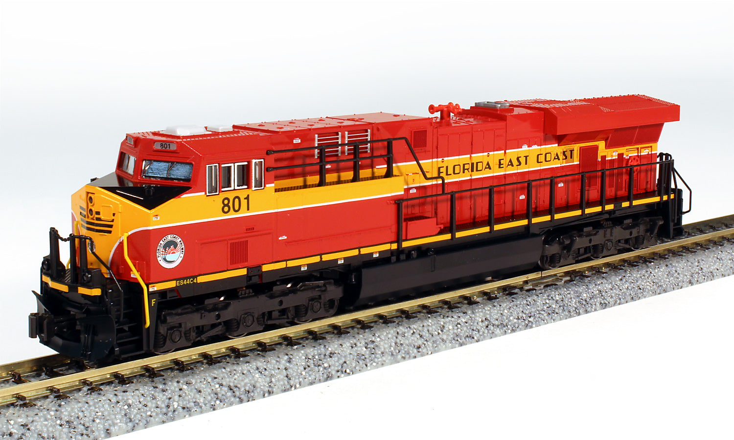 N Scale - Kato 106-0026 FEC ES44AC and Mixed Freight Starter set - FEC ...