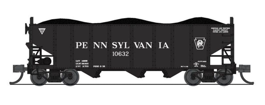 HO Scale - BLI 809B Pennsylvania H2a 70 Ton 3-Bay Hopper #10001 HO10569