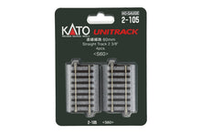 Load image into Gallery viewer, HO Scale - Kato 2-105 Unitrack 2-3/8" (60 mm) Straight Track (4 Pcs) HO15171

