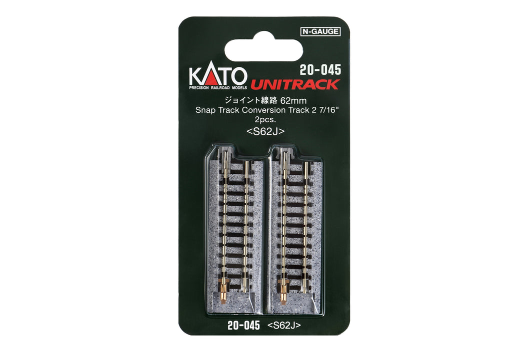 N Scale - Kato 20-045 N SNAP TRACK CONVERSION, 2EA N11455