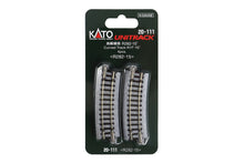 Load image into Gallery viewer, N Scale - Kato 20-111 N R282-15 curved Track (4 ea) (11-15d) N11437
