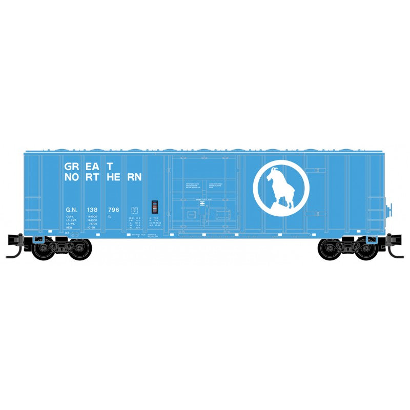 Z Scale-MTL 51100052 Great Northern 50' Rib Side Plug Door Boxcar GN138796 Z9538