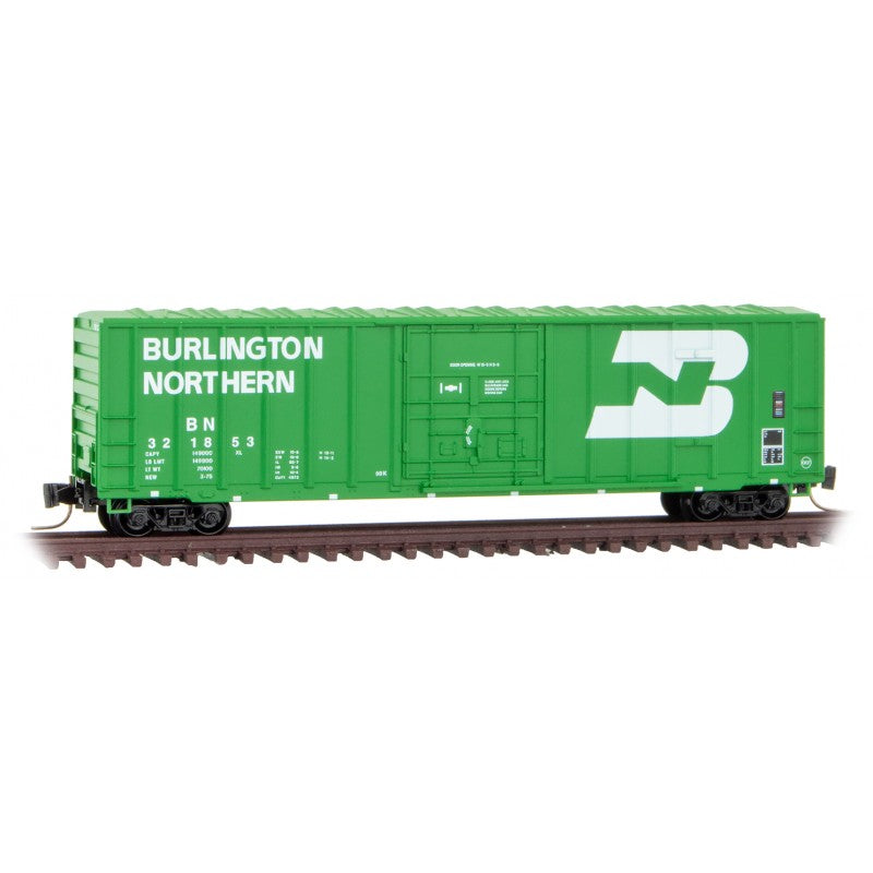 Z - MTL 51100124 Burlington Northern 50' Rib Side Plug Door Boxcar BN321853 Z9537