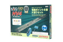 Load image into Gallery viewer, HO Scale - Kato 3-114 Unitrack HV4 Electric Turnout #6 Track Set HO15169
