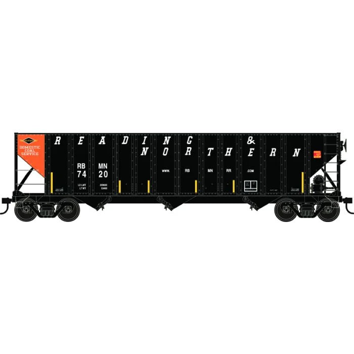 HO Scale - Bowser 43232 Reading & Northern 4-Bay Hopper RBMN7436 HO12081