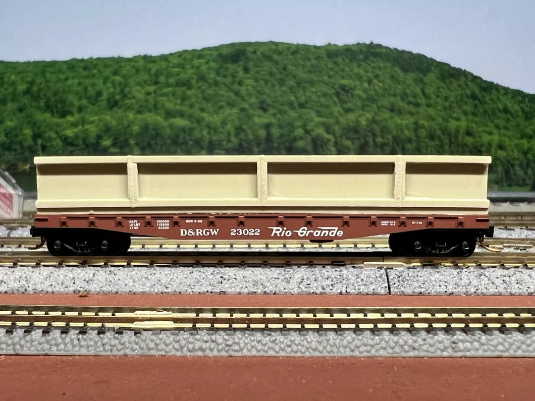 N Scale - MTL 04500060 Denver & Rio Grande 50' Flatcar w/ Load D&RGW23023 N5941