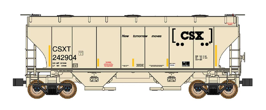 N-Intermountain 669001-10 CSX Trinity 3281 Covered Hopper CSXT243493 N11812