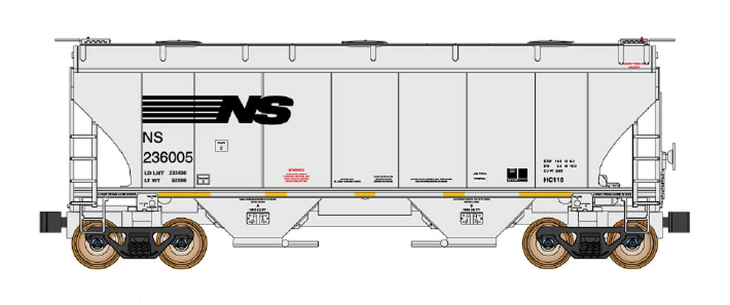 N-Intermountain 669002-07 Norfolk Southern Trinity 3281 Covered Hopper NS236118