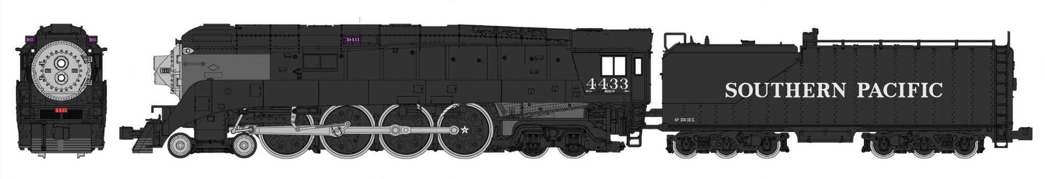 N Scale - Kato 126-0309 Southern Pacific GS-4 Steam