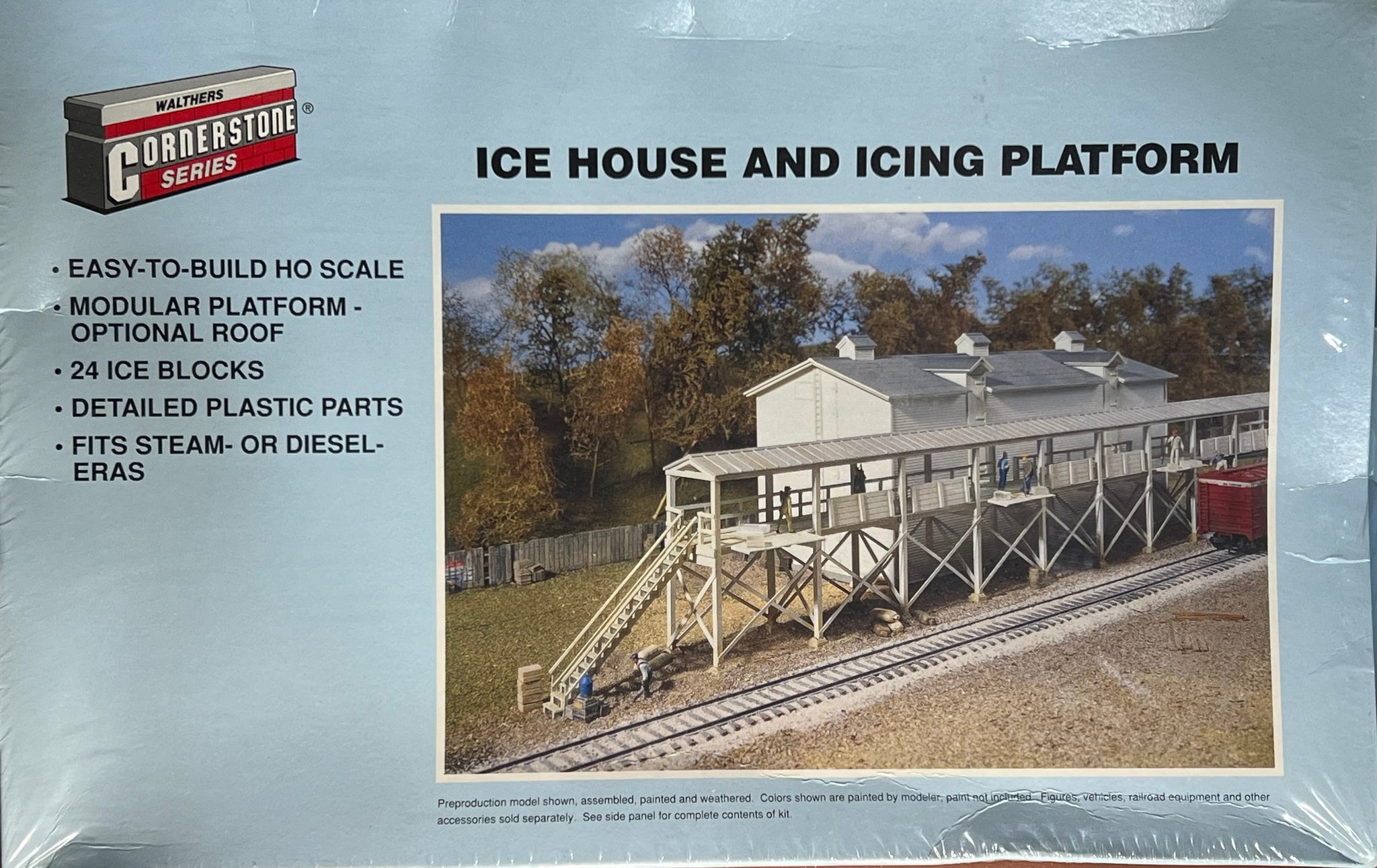 HO Scale Walthers Cornerstone 933-3049 Ice House and Icing Platform Kit (Sealed) HO9192