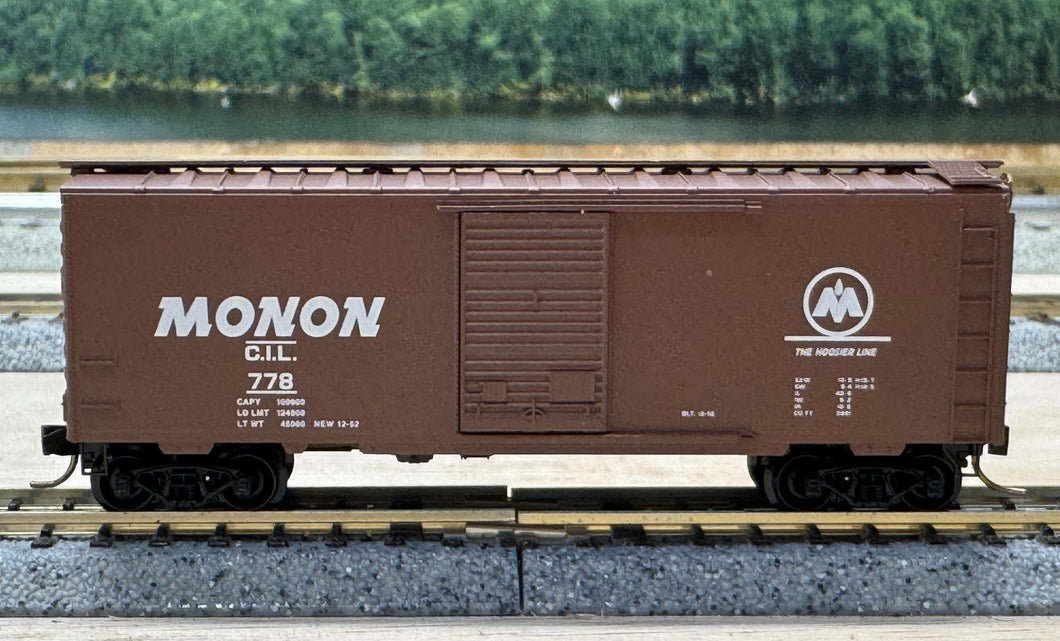 N Scale - MTL 20536 MONON 40' Single Door Boxcar CIL778 N11252