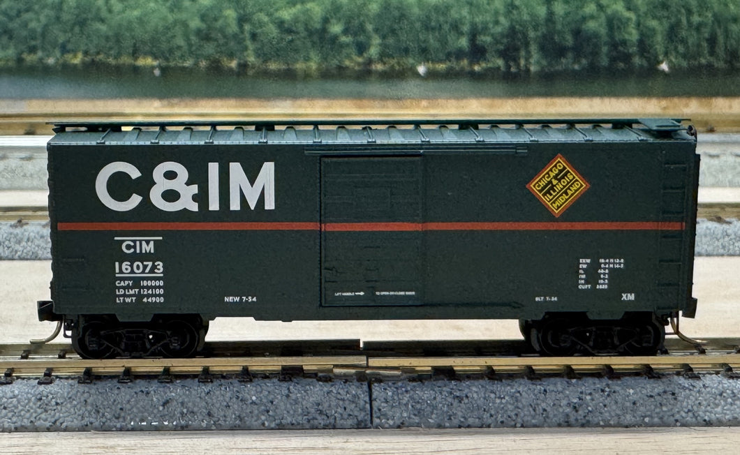 N Scale - MTL 20476 Chicago & Illinois Midland 40' Single Door Boxcar CIM16073 N11241