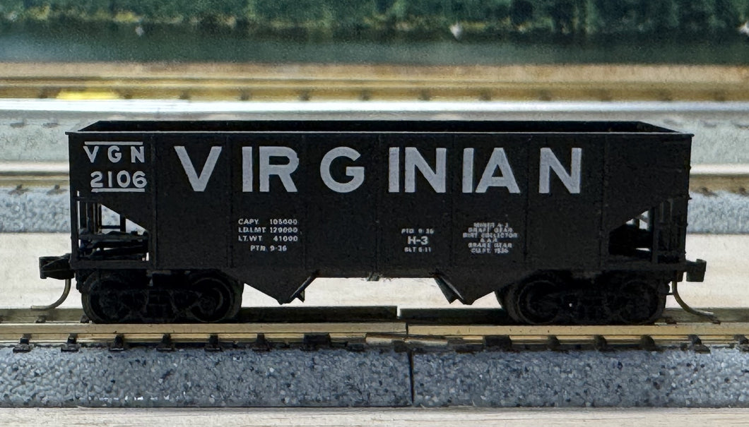 N Scale - MTL 56080 Virginian 33' Twin Bay Hopper VGN2106 N11261