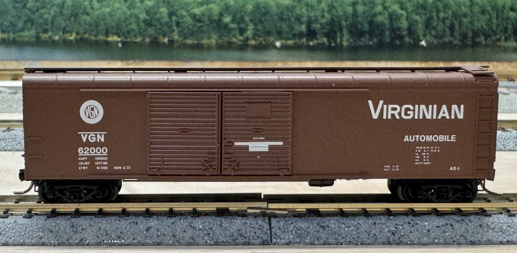 N Scale - MTL 79050 Virginian 50' Wagon Top Double Door Boxcar VGN62000 N11287