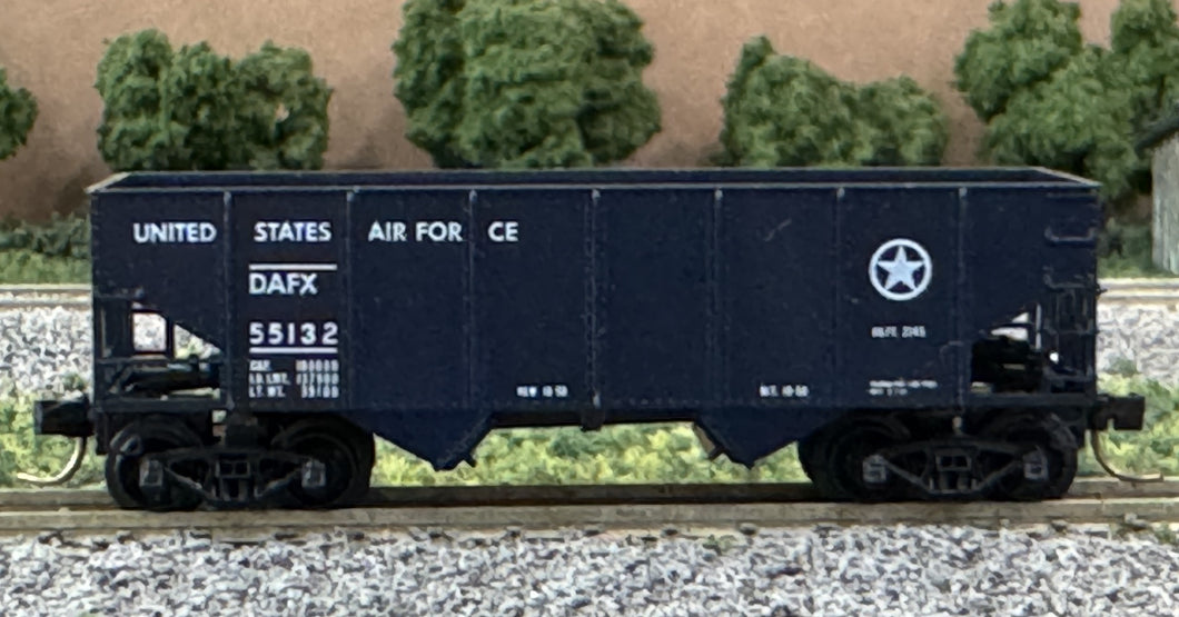 N Scale - Kadee 56120 U. S. Airforce 33' Rib Side Twin Hopper DAFX55132 N11580