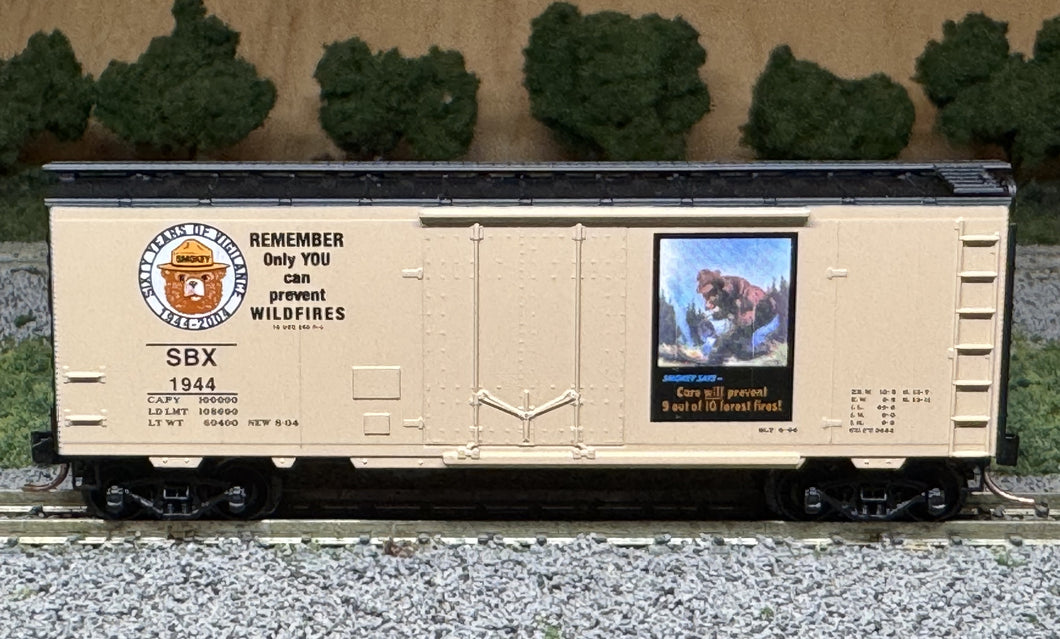 N Scale - MTL 21480 Smokey Bear 40' Plug Door Boxcar SBX1944 N11762