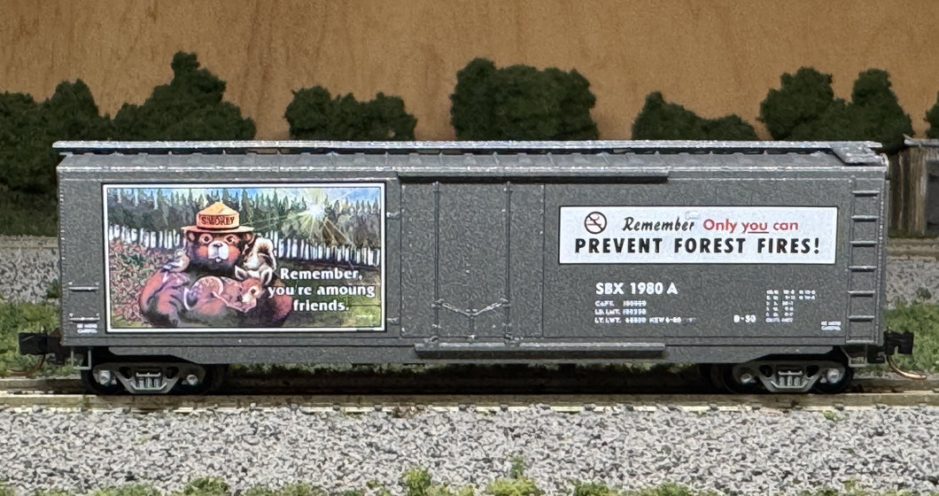 N Scale - MTL 03200404 Smokey Bear 50' Plug Door Boxcar Car #4 N11759
