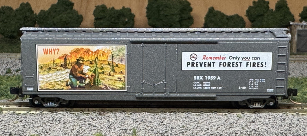 N Scale - MTL 03200402 Smokey Bear 50' Plug Door Boxcar Car #2 N11757
