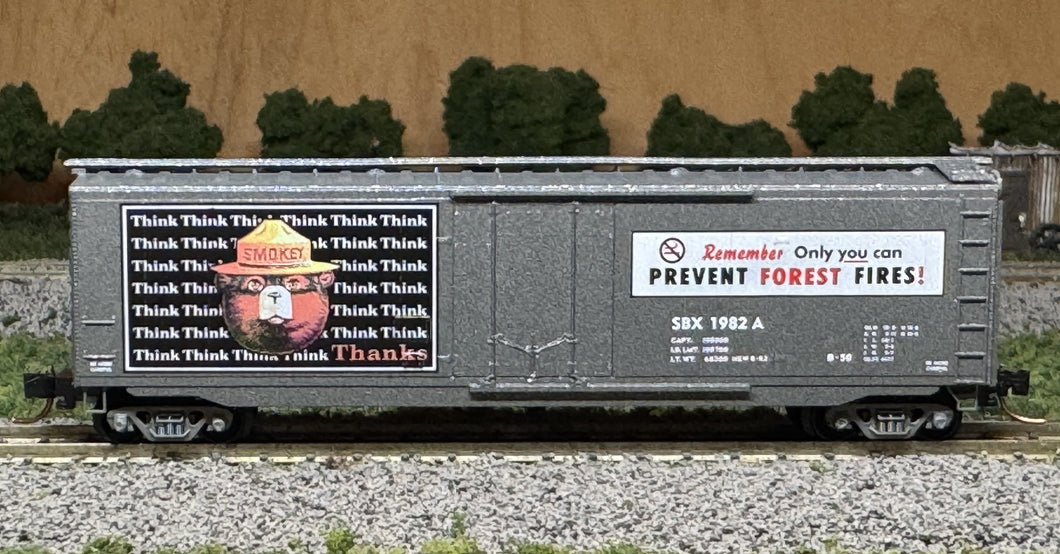 N Scale - MTL 03200406 Smokey Bear 50' Plug Door Boxcar Car #6 N11761