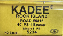 Load image into Gallery viewer, HO Scale - Kadee 5234 Rock Island 40&#39; PS-1 Single Door Boxcar RI5816 HO11910
