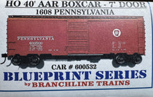 Load image into Gallery viewer, HO - Branchline Trains Pennsylvania 40&#39; AAR Boxcar w/ 7&#39; Door Kit #600532 HO11917
