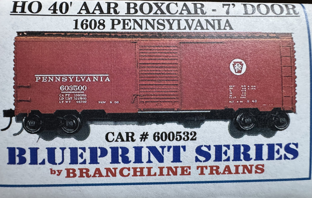 HO - Branchline Trains Pennsylvania 40' AAR Boxcar w/ 7' Door Kit #600532 HO11917