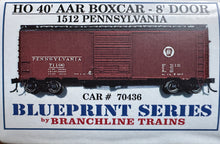 Load image into Gallery viewer, HO - Branchline Trains Pennsylvania 40&#39; AAR Boxcar w/ 8&#39; Door Kit #70436 HO11915

