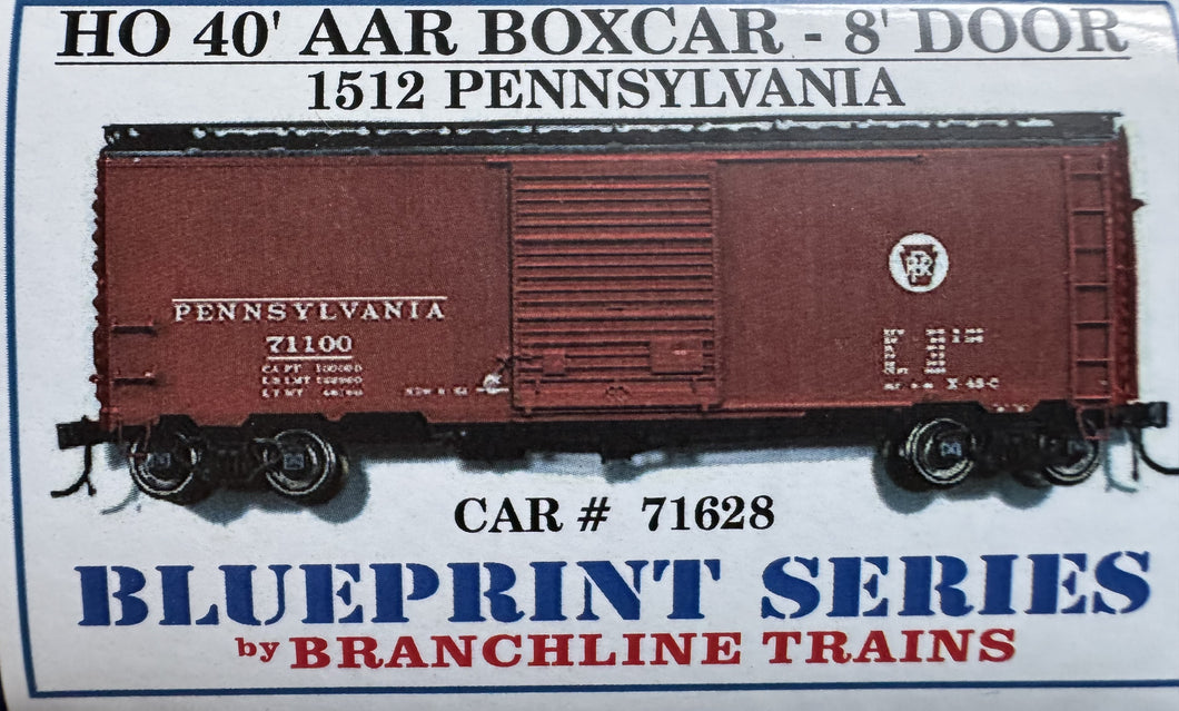 HO - Branchline Trains Pennsylvania 40' AAR Boxcar w/ 8' Door Kit #71628 HO11916