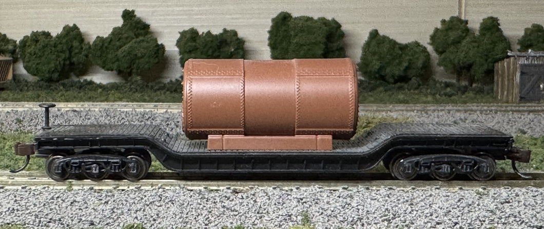N Scale - Bachmann 71395 52' Depressed Center Flatcar w/ Boiler Load N12004