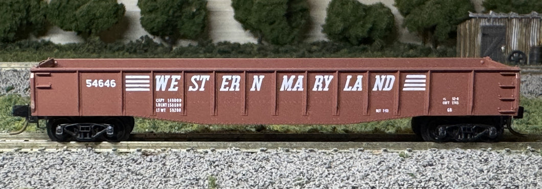 N Scale - Kadee 46456 Western Maryland 50' Drop Ends Gondola WM54646 N11963