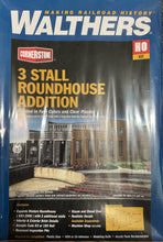 Load image into Gallery viewer, HO Scale - Walthers Cornerstone 933-2901 3 Stall Engine House Addition Kit HO12033
