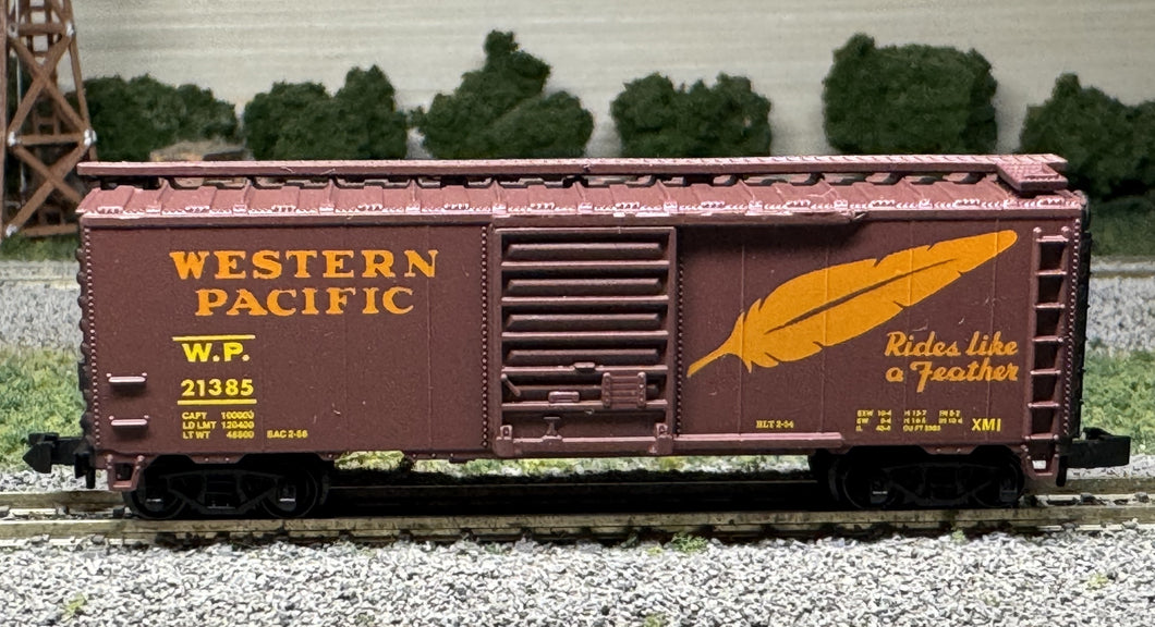 N Scale - Atlas 3132 Western Pacific 40' Single Door Boxcar WP21385 N12066