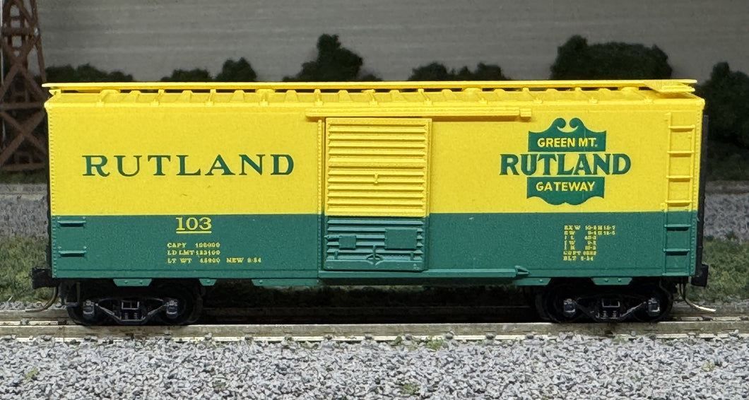 N Scale - MTL 20146 Rutland 40' Single Door Boxcar #103 N12122