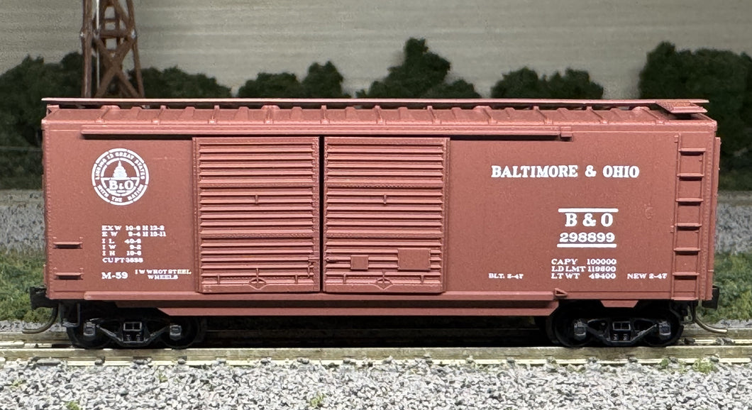 N Scale - MTL 23040 Baltimore & Ohio 40' Double Door Boxcar B&O298899 N12114