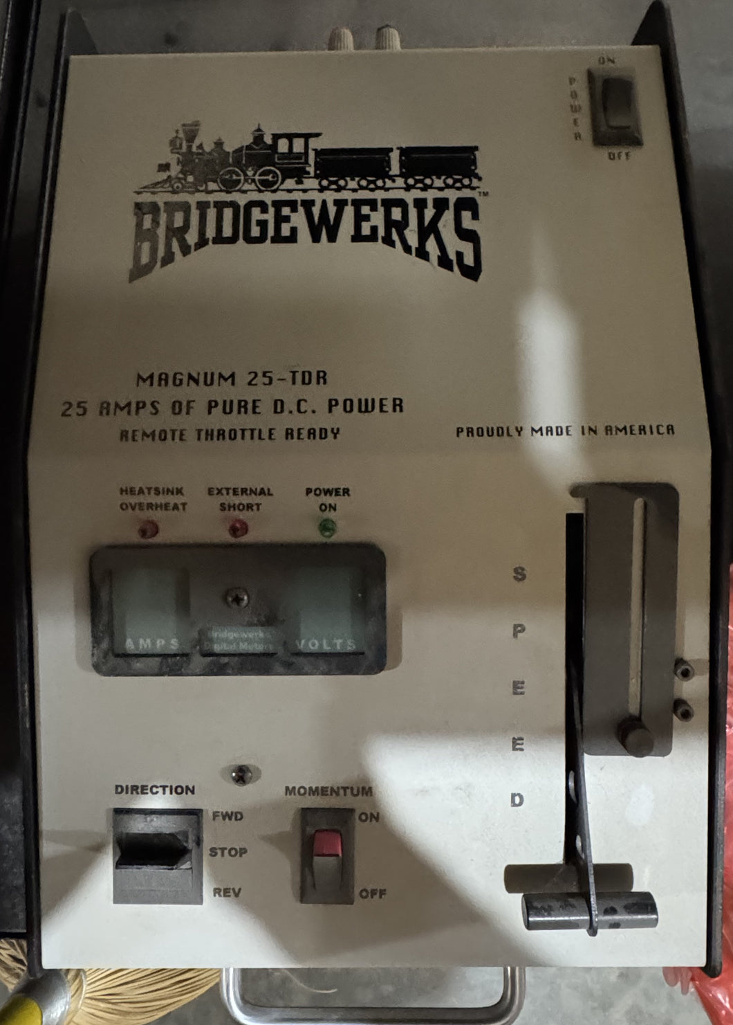 G Scale - Bridgewerks Magnum Transformer (25 amp) Remoted Throttle Ready G12358