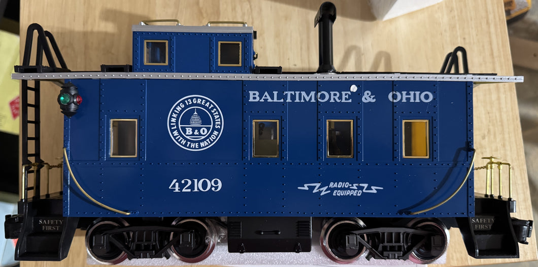 G Scale - Aristocraft Baltimore & Ohio Steel Caboose Chris01