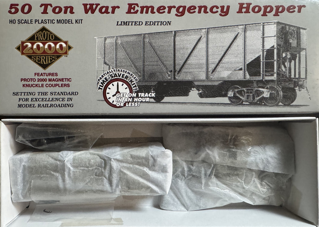 HO - Proto2000 23911 Baltimore & Ohio 50 Ton War Emergency Hopper Kit B&O733094