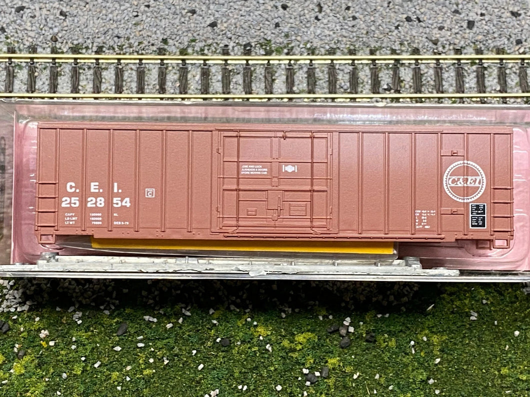 N Scale - Roundhouse 8887 Chicago & Eastern Illinois 50' Rib Side Boxcar CEI 252854 N3119