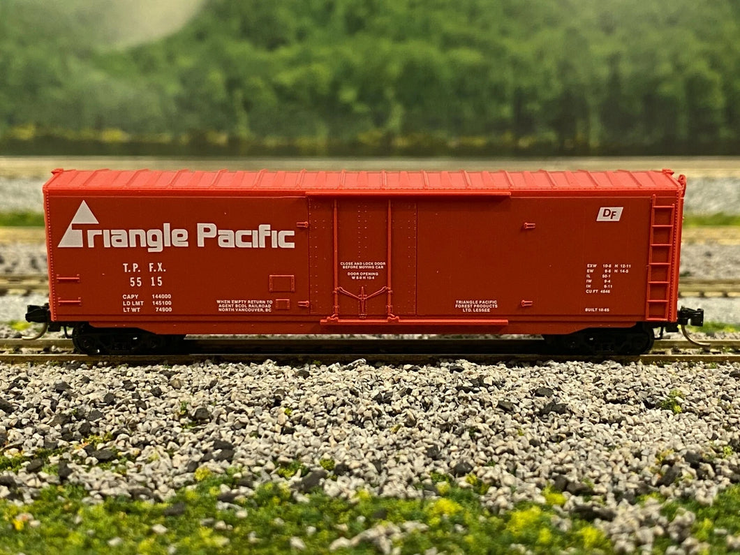 N Scale - MTL 38130 Triangle Pacific 50' Plug Door Boxcar TPFX 5515 N4019