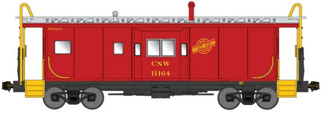 N - Bluford Shops 43070 Chicago & Northwestern Ph 3 Bay Window Caboose CNW11164 N8830