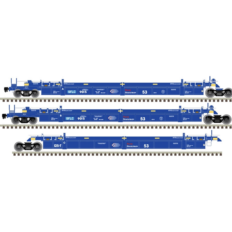 HO - Atlas 20006616 BNSF (SFLC) Thrall 53' Articulated Well Car SFLC9022 HO9986