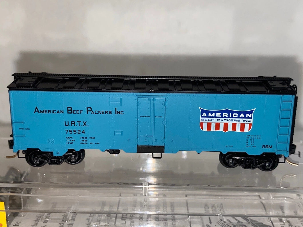 N Scale - MTL 59540 American Beef Packers 40' Steel Ice Reefer #75524 N1045