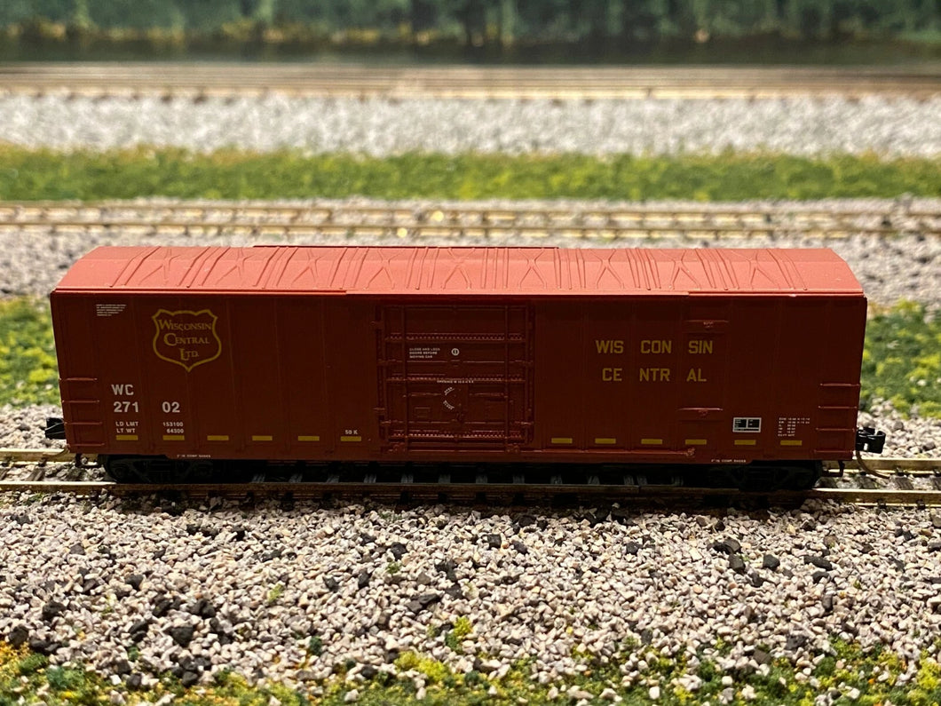 N Scale - MTL 27200 Wisconsin Central 50' Rib Side Box Car WC 27102 N1778