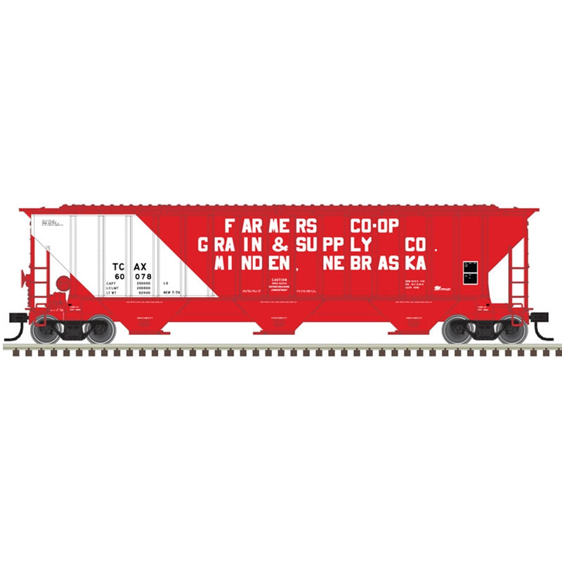 N Scale - Atlas 50005933 Farmer's Co-Op Thrall 4750 Covered Hopper TCAX60073 N12615