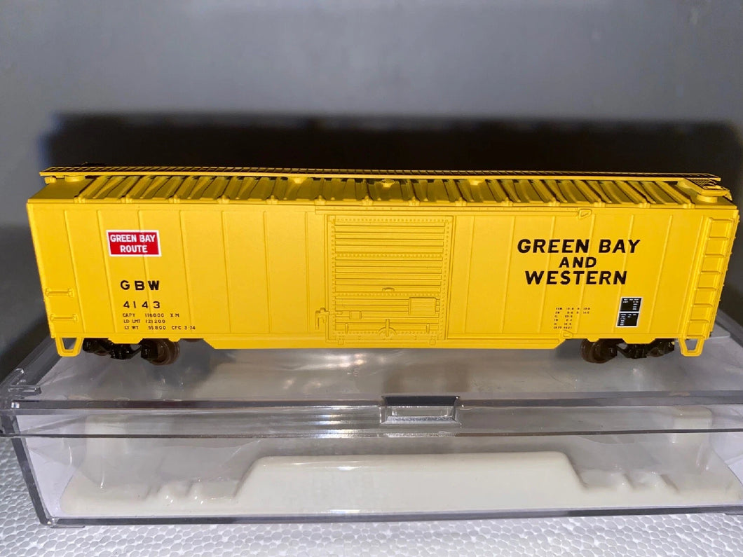 N Scale - Atlas 50002359 Green Bay Western 50' Single Door Boxcar #4143 N618
