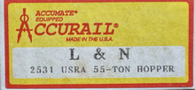 Load image into Gallery viewer, HO- AccuRail 2531 Louisville &amp; Nashville USRA 55 Ton Hopper Kit L&amp;N89628 HO11742
