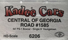 Load image into Gallery viewer, HO Scale-Kadee 6206 Central of Georgia 50&#39; PS-1 Single Door Boxcar CG1585 HO9502
