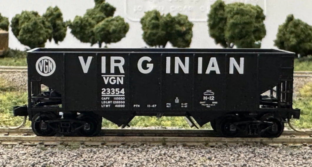 N Scale - MTL Virginian 33' Twin-Bay Hopper VGN23354 N11699