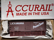 Load image into Gallery viewer, HO Scale - Accurail 3527 Lackawanna AAR 40&#39; Steel Boxcar Kit DL&amp;W55394 HO7106
